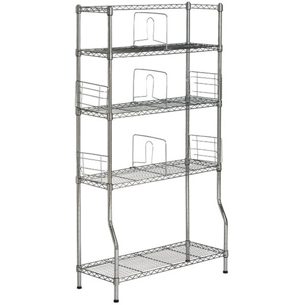 Safavieh Fernand Wire Book Rack- Chrome - 53.1 x 11.8 x 29.5 in. HAC1017A